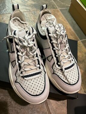 Coach Women’s White Sneakers with Black Trim